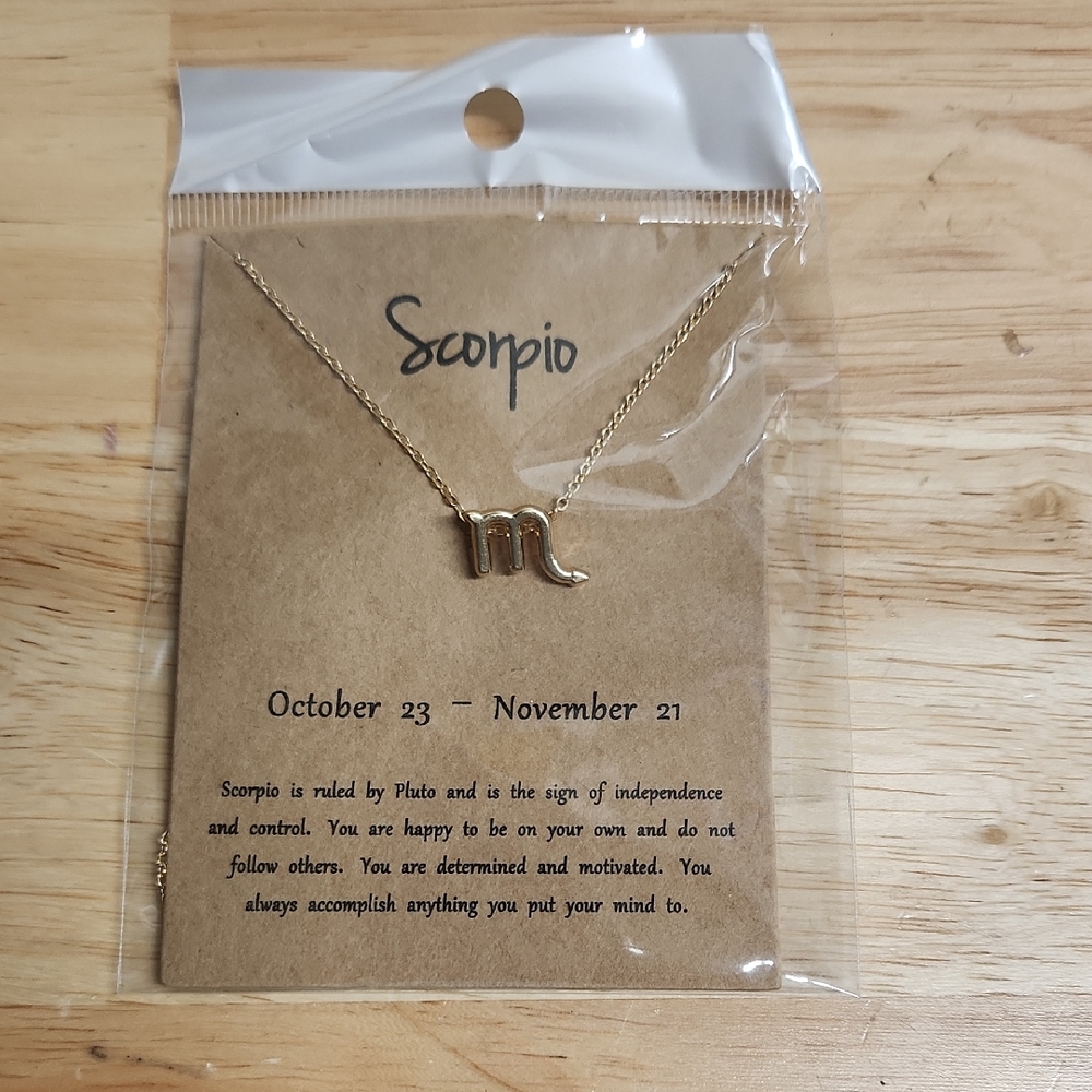 Scorpio Zodiac Goldtone Necklace